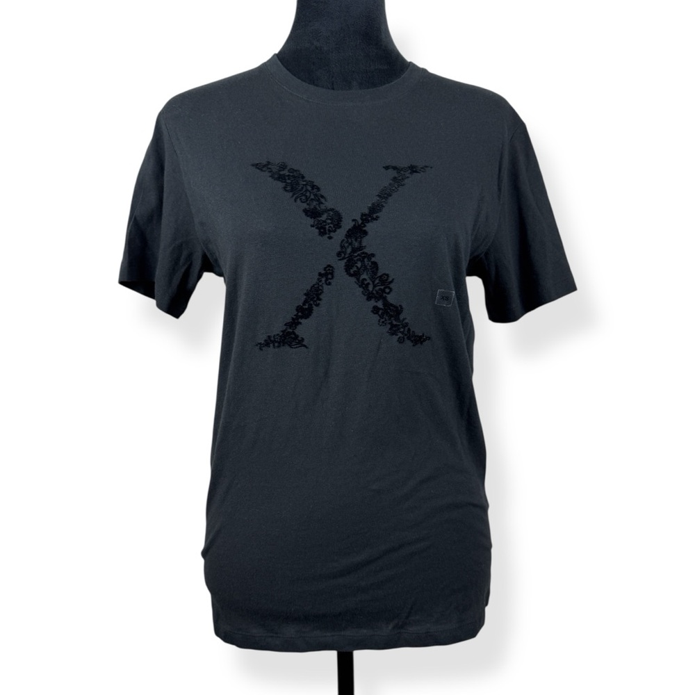 Express Graphic Tee Womens XS Black‎ Short Sleeve Crew Neck NWT
